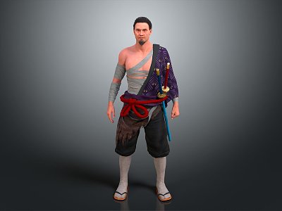 Modern Man Samurai Japanese Samurai Seven Samurai 3d model