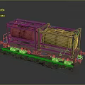 Rusty Train Car With Red And Yellow Oil Tanks On Rail Tracks