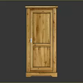 Standing Single Door Wooden Cabinet With Natural Wood Grain And Light Finish