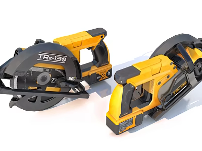 TRL TECH Yellow Black Handheld Electric Circular Saws For Professional Use 3d model
