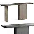 Modern Functional Desk Design With Wooden Top And Sleek Cylindrical Legs
