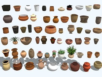 Modern Pottery Pottery Pottery Pot 3d model