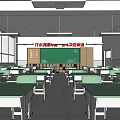 school classroom 3d model