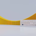Vibrant Yellow Art Installation With Curved Structure For 2024 World Architecture Festival China