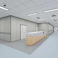 Modern Operating Room Interior With Surgical Lights Medical Equipment And Digital Displays
