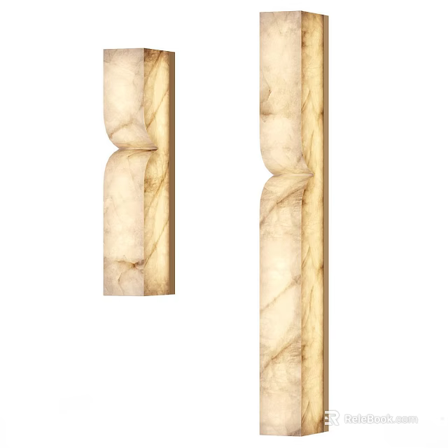 Modern Wall Lamp Featuring Marble Texture And Elegant Design For Home Decor 3d model