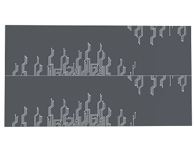 Abstract White Linear Pattern On Gray Background With Repeating Geometric Design Elements 3d model