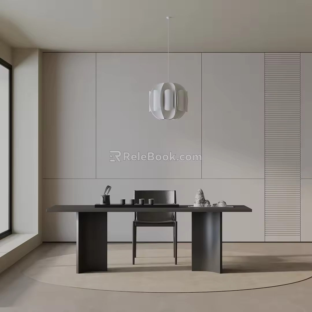 Modern dining table 3d model