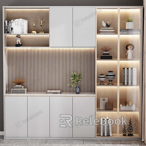 Modern Decorative Cabinet Bookcase Sideboard model