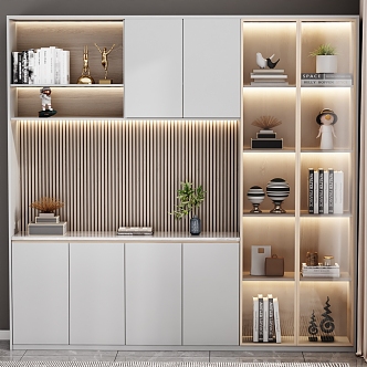 Modern Decorative Cabinet Bookcase Sideboard 3d model