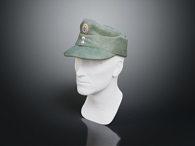 modern military cap police cap officer cap general cap 3d model