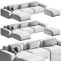 Modern Plush Sectional Sofa Design With Modular Components And Color Options