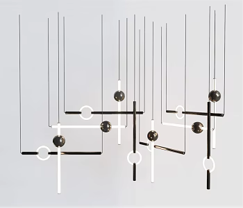 Modern Chandelier Art Chandelier Stick Chandelier Decorative Chandelier 3d model