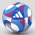 Adidas LE DE FOOT 24 Football With Blue Red White Geometric Design Sports Equipment