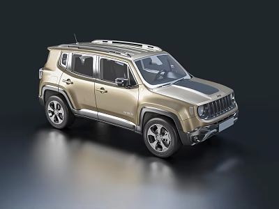 Golden SUV Featuring Roof Rack Alloy Wheels Sleek Body Lines and Modern Grille 3d model
