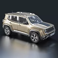 Golden SUV Featuring Roof Rack Alloy Wheels Sleek Body Lines and Modern Grille