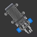 High Performance Industrial Pump With Black Body Blue Connectors And Mounting Brackets