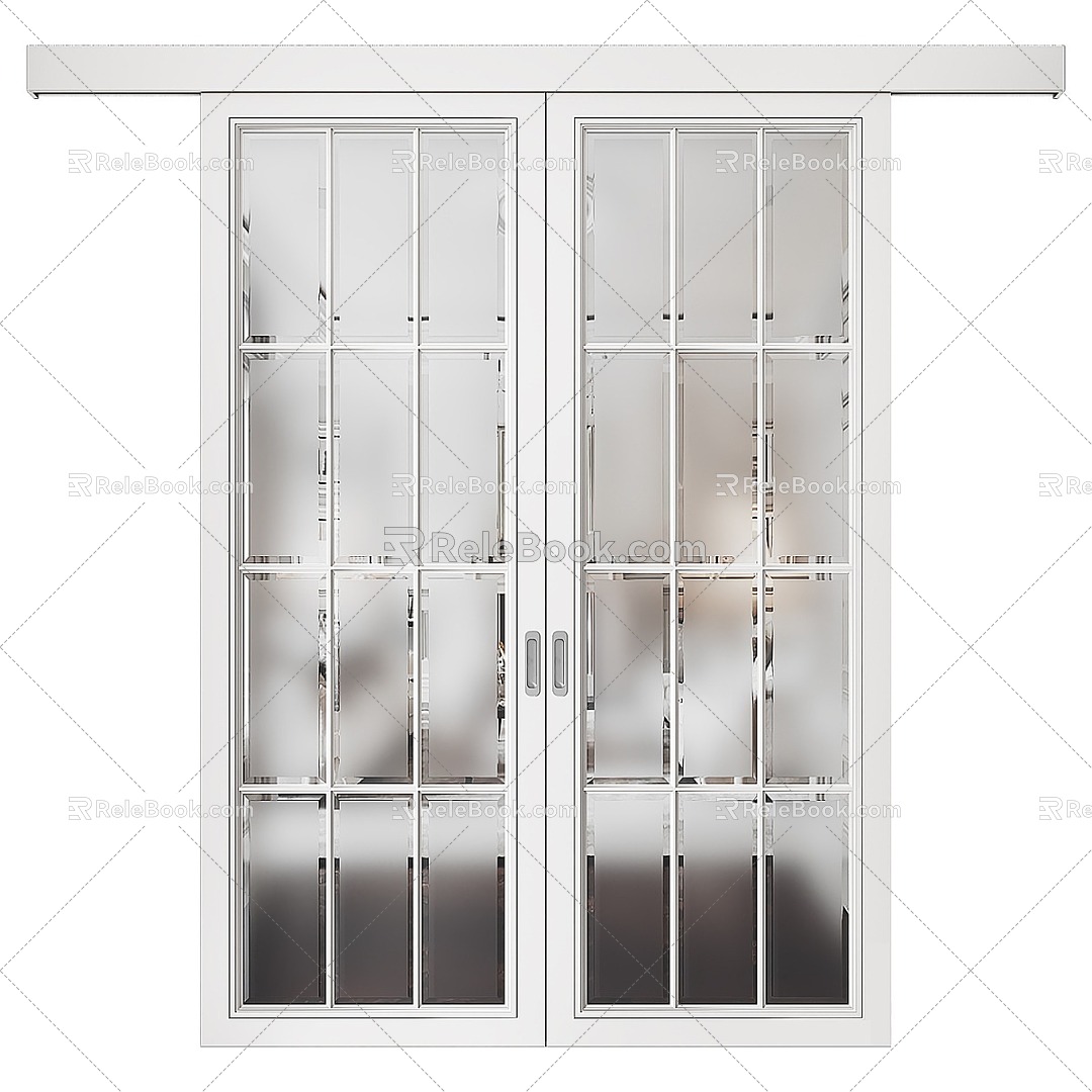 Modern Minimalist sliding door sliding door simple sliding door door 3d model