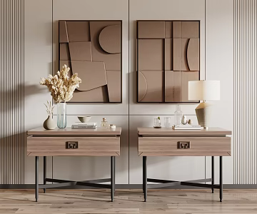 Modern bedside table 3d model