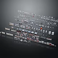 Modern Sci-Fi Equipment Sci-Fi Components High-Tech Components Sci-Fi Items 3d model
