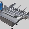Automated Industrial Conveyor Equipment With Stainless Steel Frame Blue Motor And Mechanical Alignment Arms