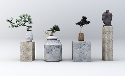 Modern Bonsai Ornaments 3d model