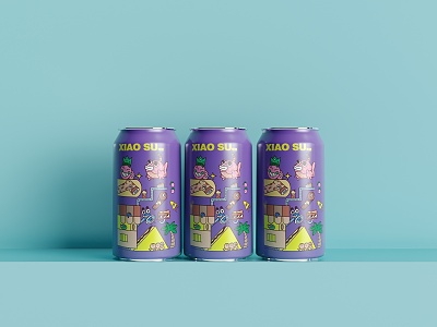 Beverage cans 3d model