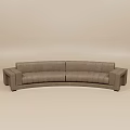 Sleek Curved Brown Leather Sectional Sofa With Modern Design And Comfortable Seating
