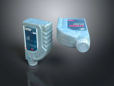 Household Cleaning Bottles For Daily Use With Plastic Containers And Labels 3d model