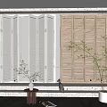 modern shutter folding window 3d model