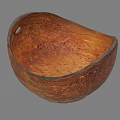 Handcrafted Wooden Tableware Set Featuring Natural Texture And Rustic Bowl Design 3d model
