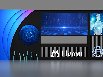 Commercial Equipment With Digital Display Blue Tech Interface And Smart Control Panel 3d model