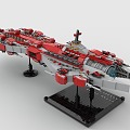 Lego toy spaceship cruiser 3d model