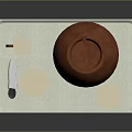Practical Daily Living Supplies White Tray With Brown Mug Round Containers Lids And Small Spoon