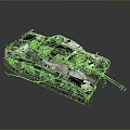 Military Tank With Camouflage Paint Turret Tracks Armor And Detailed Exterior Design