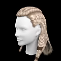 Game Movie Character Braided Wig With Blonde And Brown Hair Hairstyle Design