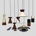Nordic Chandelier Small Chandelier Combination 3d model
