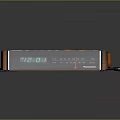 Wooden Electronic Radio With Digital Display Screen Control Buttons And Power Cord