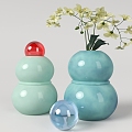 glass vase china vase vase vase bottle 3d model