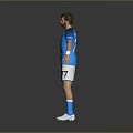 Professional Football Sports Equipment With Blue Jersey White Shorts Socks And Cleats