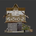 Traditional Cottage Building with Orange Tiled Roof Timber Frame Stone Walls and Wooden Windows