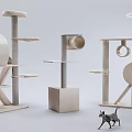 Modern cat climbing frame 3d model