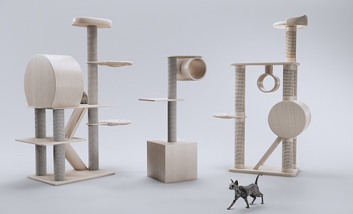 Modern cat climbing frame 3d model