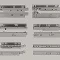 Stainless Steel Sliding Drawer Rails Hardware With Multiple Designs And Holes