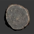 Natural Rustic Wooden Stump With Textured Surface And Small Middle Holes