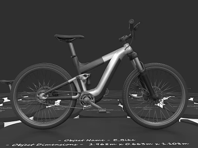 Lightweight Modern Mountain Bike With Aluminum Frame Disc Brakes And Suspension 3d model