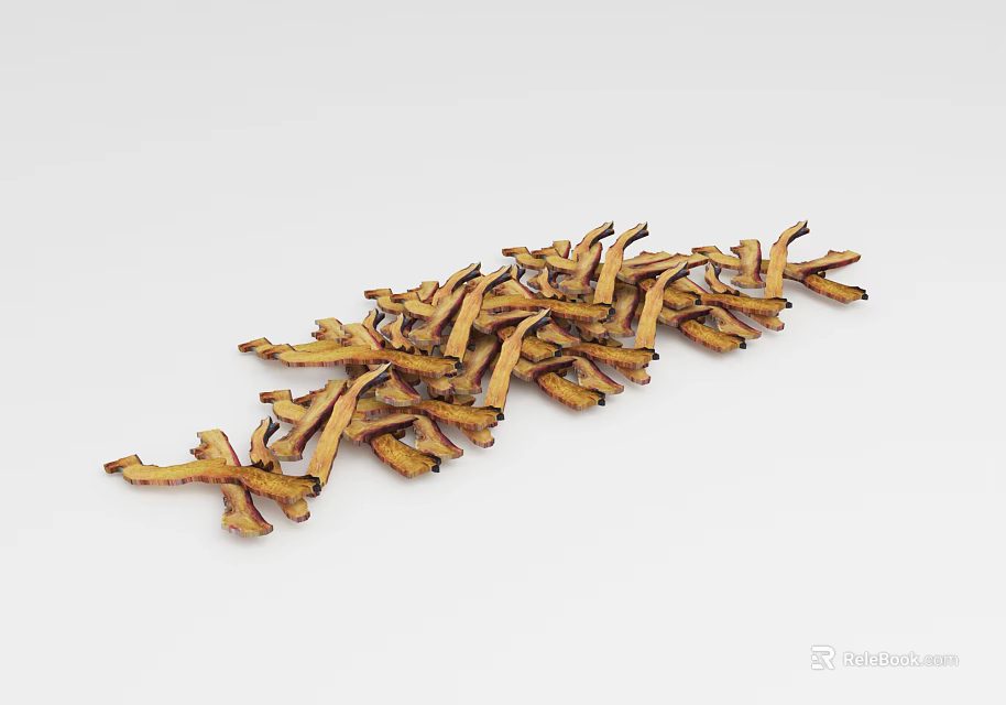 Medical Devices Metal Surgical Instrument Parts Featuring Brown Yellow Textured Surface And Irregular Arrangement 3d model 