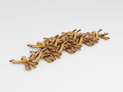 Medical Devices Metal Surgical Instrument Parts Featuring Brown Yellow Textured Surface And Irregular Arrangement 3d model