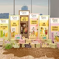 Coca-Cola Drinks Display Photo Check-in Spot With Various Flavors Stacked Crates And Green Plants