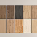 Wooden Flooring Sample Collection Featuring Various Colors And Different Textures 3d model